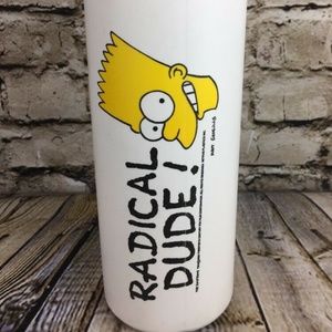 Vintage Bart Simpson Plastic Cup Radical Dude
